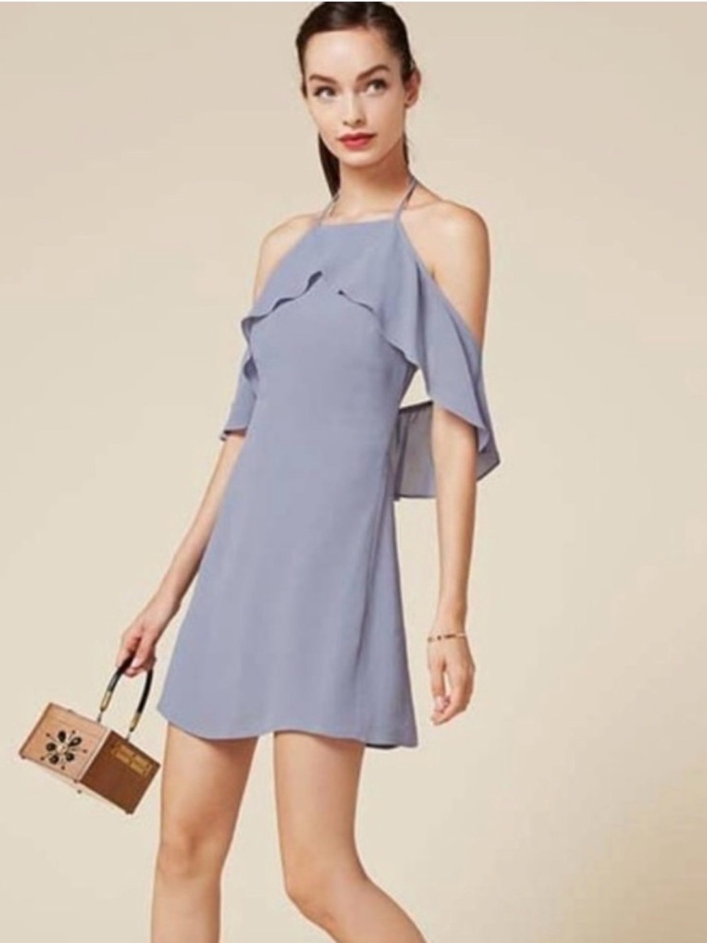 *Rare* Lila Dress Ruffle Halter in Dusty Lavender